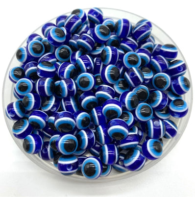 Anfigo 750Pcs 8mm Evil Eye Beads, Flat Evil Eye India