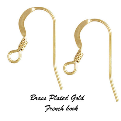 Earring Hooks Gold Plated French Ear Wires Fish Hook Earrings 100 pcs DIY  Craft
