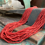 200 Grams Pkg. Vintage Red Coral Colored Seed Bead Loose/String Moroccan Beads Berber Tribe Ethnic beads Size 3~4mm