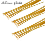 50 Gram Pack 38mm Long Kill Kati Head Pins for jewellery Making Gold Plated