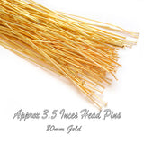 50 Grams Pack Extra Long Head Pins Gold Plated