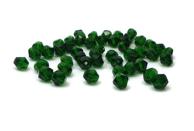 500 Pcs Very Dark Green 4mm Crystal Bicone faceted glass beads