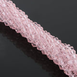 500 Pcs Pink Crystal 4mm Crystal roundelle faceted glass beads