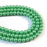8mm Pearl Glass Beads Sold Per Strand of 16" About 50~52 Beads Colorful