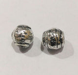 10 Pcs Pack, Approx Size 11x11mm,Aluminum Metal Beads, Antiqued, Light Weight for Tribal Jewellery