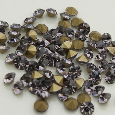 3.7mm, Flatback Chatons, Glass Rhinestone, Sold Per Pack of 144 Pcs, Size SS-15