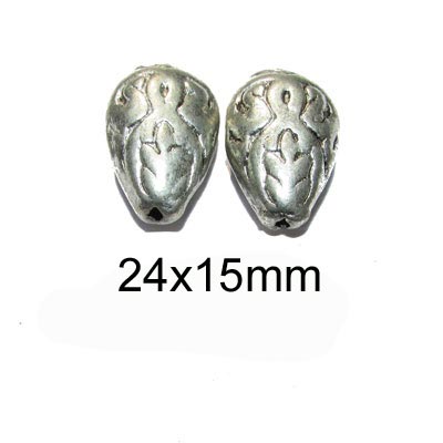 10 Pcs Pack, Approx Size Medium aluminium bead, Size 24x15mm
