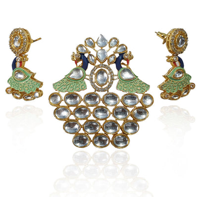 Large Size Kundan Pendant Set high quality Sold Per Set