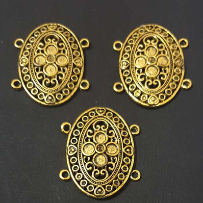 4 Pcs Pack in Size approx 38x31mm Oxidize Metal Plated Chandlers Connector Jewellery Making findings Best for Earring Making