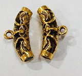 Tibetan Metal Arch Pipe and Pipe beads, make beautiful jewellery Sold By 2 Pcs Pack, Sise: 26x7mm