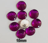 500 Pcs pack Round Acrylic stone for adornment Size mentioned on image, purple color