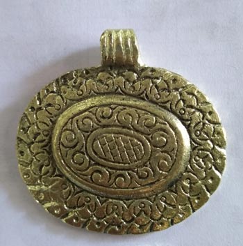 50 mm, Aluminum Pendants Antiqued Gold, sold by Per Piece