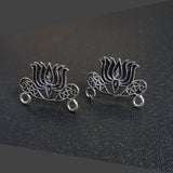 2 Pair Pack 16x18mm Size Oxidized Earring Making Stud Jewelry Making Findings