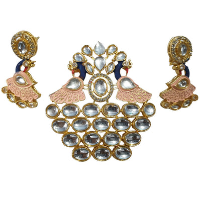 Large Size Kundan Pendant Set high quality Sold Per Set