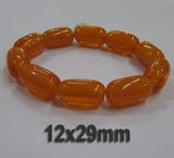 10 Pcs Pack Size about 12x20mm,Oval, Resin Beads, Amber Color,