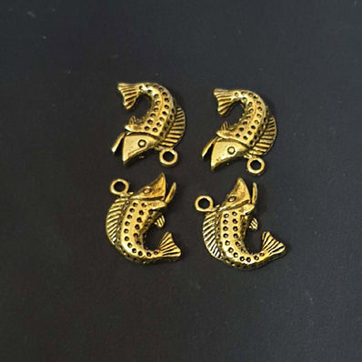 10 Pcs Pack, Approx Size 16x21mm Small Metal Charms Pendant Oxidized Finish  Jewellery Making Raw Materials
