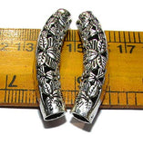 German Silver, Metal Antiqued Pipe Beads, Sold by 2 pcs pack.