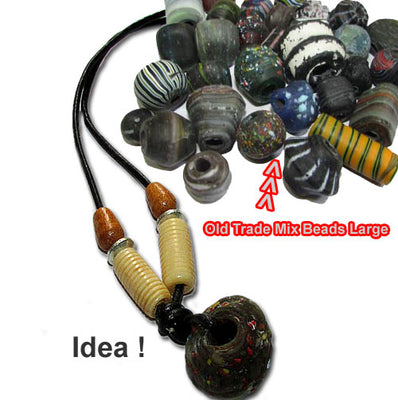 100 Pcs Mix  Assorted Shape Lot,20~28mm, 19th century Fashion Beads, Make Ethnic and aged Jewellery