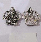 25x21mm, Ganesha Elephant Temple Pendants, Silver plated, sold Per Piece Pack