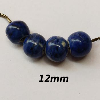 12mm Size handmade Ceramic Beads, Sold Per pack of 10 Pcs.