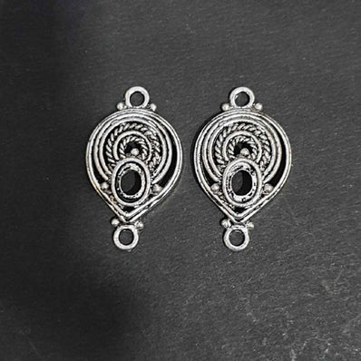 10 Pcs Pack in approx 21x36mm Size Channel Link and Connectors Jewelry Making Findings Charms Beads