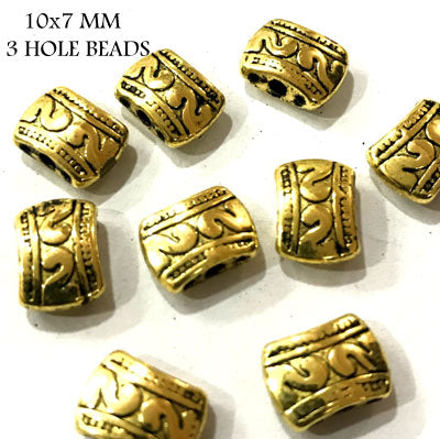 10x7mm Metal Oxidized Beads Sold by 20Pieces Pack
