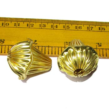 Size Scale, Hollow Metal Beads, Sold by 10 pcs.pkg.