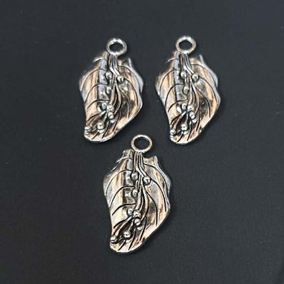 10 Pcs pack approx size  41x3mm Oxidized German Silver Small Charms Beads for Jewelry Maing Necklace Bracelets and Earrings