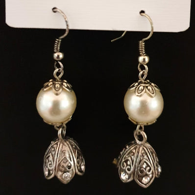 14-49 mm Long Silver Matt Finish Designer Earrings Sold by per pair Pack, premium look
