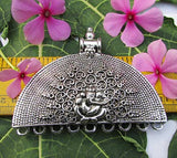 Beautiful silver And gold temple pendant Size Scale