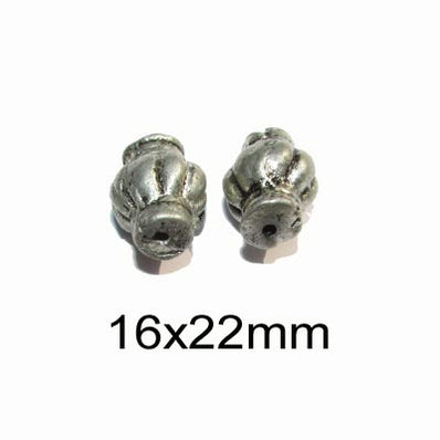 10 Pcs Pack, Approx Size Medium aluminium bead, Size 16x22mm