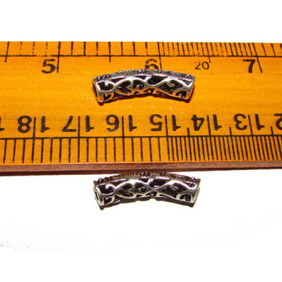 2 pcs.pkg. Tibetan Metal Arch Pipe and Pipe beads, make beautiful jewelry