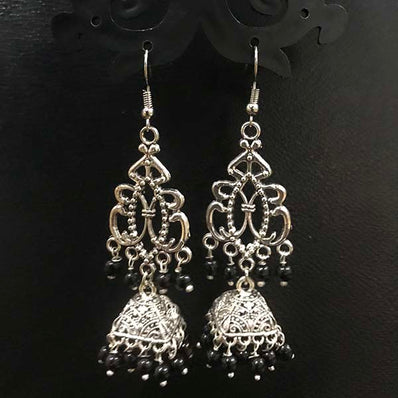 High Quality Indian Made Big Size Oxidized Jhumka Earring Sold by per Pair Pack