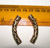 2 pcs. Pkg. Tibetan Metal Arch Pipe and Pipe beads, make beautiful jewellery