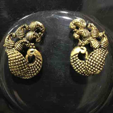 5 Pair Pack New Designed Peacock Ear Studs cum Ear cuffs