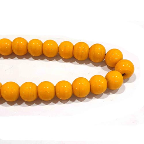 Orange Color Opaque Glass Beads