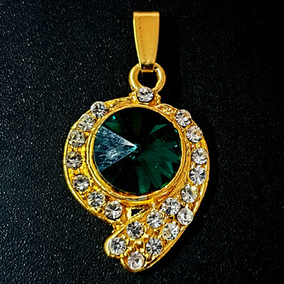 24X43mm Stone Pendants high quality stone setting gold plated Sold by Per Piece