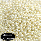 4 mm Cream Color High Quality Acrylic Pearl flux Beads for Jewelry and Craft,sold by 50 gram Pack,about 1600-1700 Beads For Bulk quantity order Get special Rate