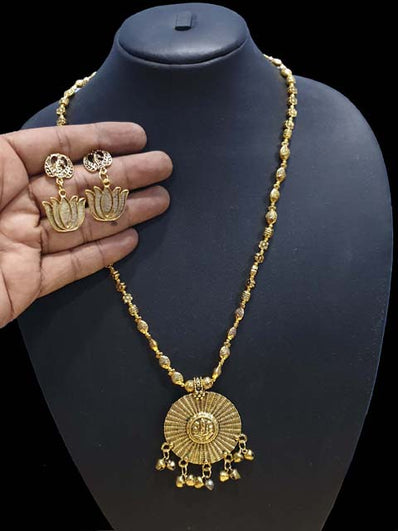 Oxidized Temple Necklace Sold By Per Piece