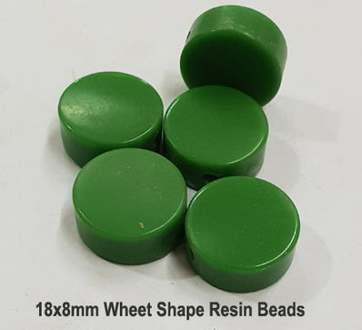 10 Pcs Pack Size about 18x8mm Wheel Shape Resin Beads Limited Quantity
