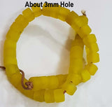 15x10mm, About 3~4mm Hole, Yellow Frosted, Fine Quality of Beads