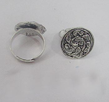 Fashion German Silver Metal Ring, Sold by  Per Piece
