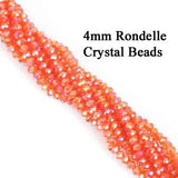 4x3mm Crystal Rondelle Beads, Crystal Glass Beads For Jewelry making Length of strand: 41 cm ( 16 inches ) About 135~140 Beads