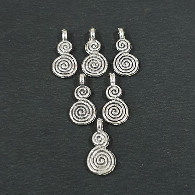 10 Pcs Pack, Oxidized Coin Bead Charms for Making Jewellery