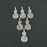 10 Pcs Pack, Oxidized Coin Bead Charms for Making Jewellery