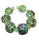 Handmade Lampworked Bead Set Sold Per set, Size about 12-16mm length 14~ 18 Centimeter