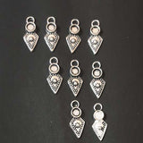 10 Pcs Pack in approx size 10x24mm Oxidized Small Pendant Charms for Jewellery Making