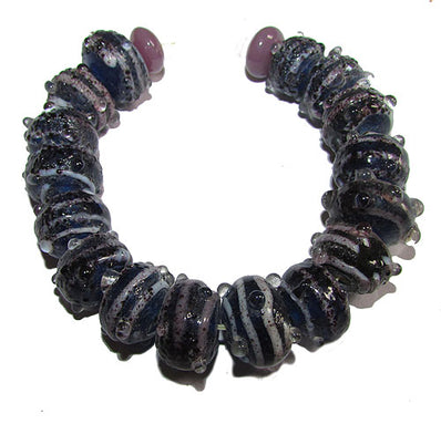 Handmade Lampworked Bead Set Sold Per set, Size about 12-16mm length 14~ 18 Centimeter