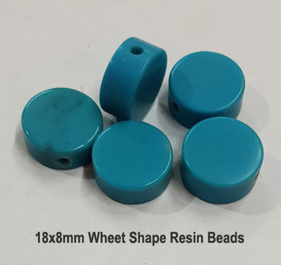 10 Pcs Pack Size about 18x8mm Wheel Shape Resin Beads Limited Quantity