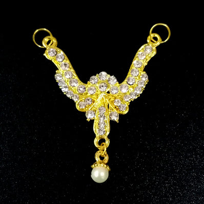 40x44 mm Stone Pendants high quality stone setting gold plated Sold by Per Piece